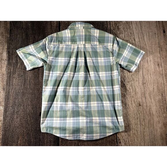 Patagonia Organic Flannel Cotton Short Sleeve Shirt Mens Small Plaid Button - Picture 6 of 8